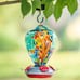 Blown Glass Hummingbird Feeder for Outdoors Hanging 34OZ Comet