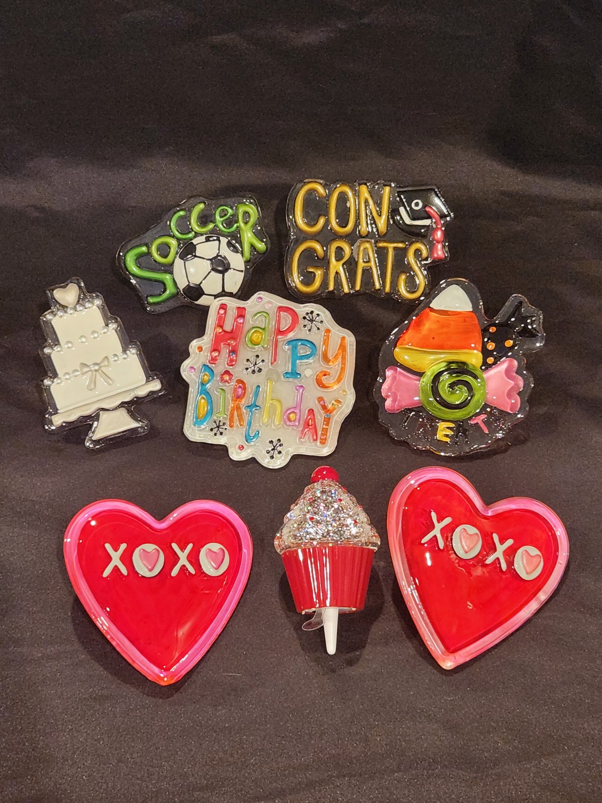Demdaco Glass Fusion Pop Ins - Lori Siebert - Lot of 8