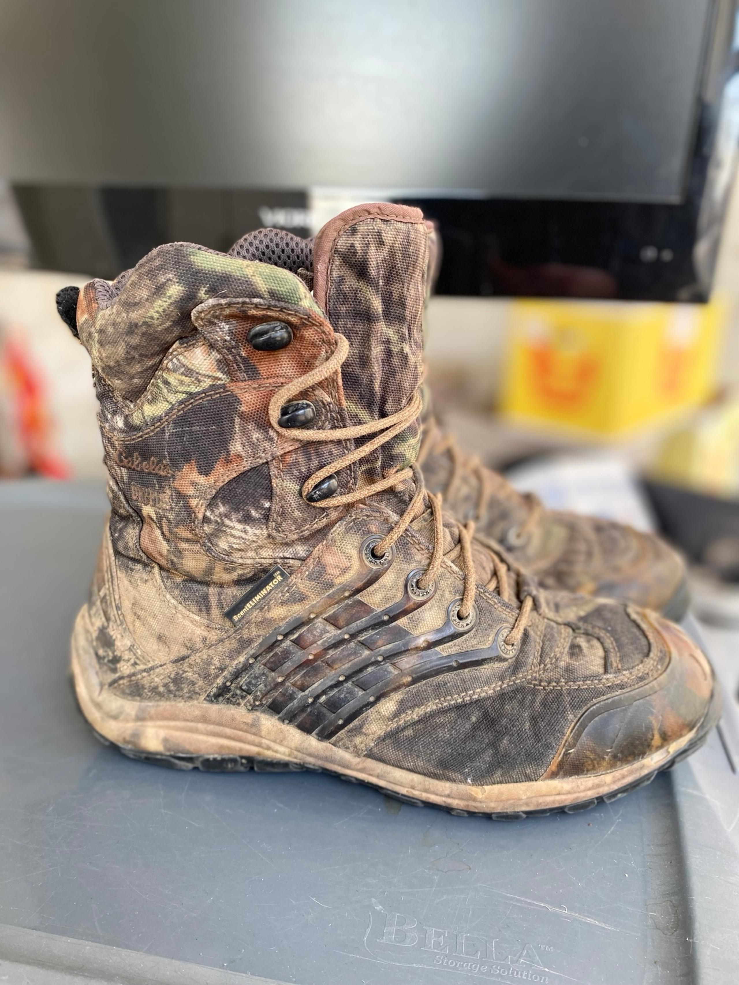 Cabela's Dry Plus Scent Eliminator Camo Hunting Boots Men's 10 D