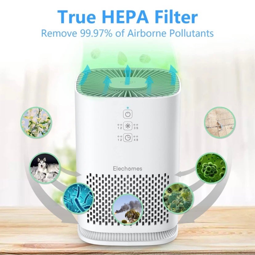 New Air Purifier with True HEPA Filter, timer, releive allergy asthma