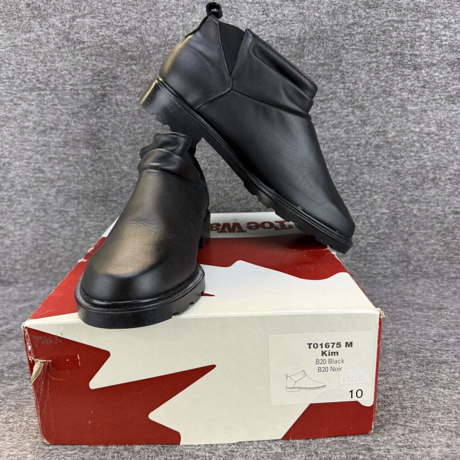 Toe Warmers Kim Waterproof Black Leather Women's Size 10M Ankle Boots T01675 NWT