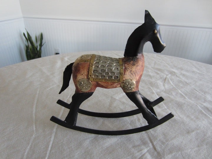 Vintage Cast Iron Rocking Horse