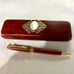 Vintage. Elegant Wooden Pen with Decorative Wooden Box