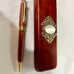 Vintage. Elegant Wooden Pen with Decorative Wooden Box