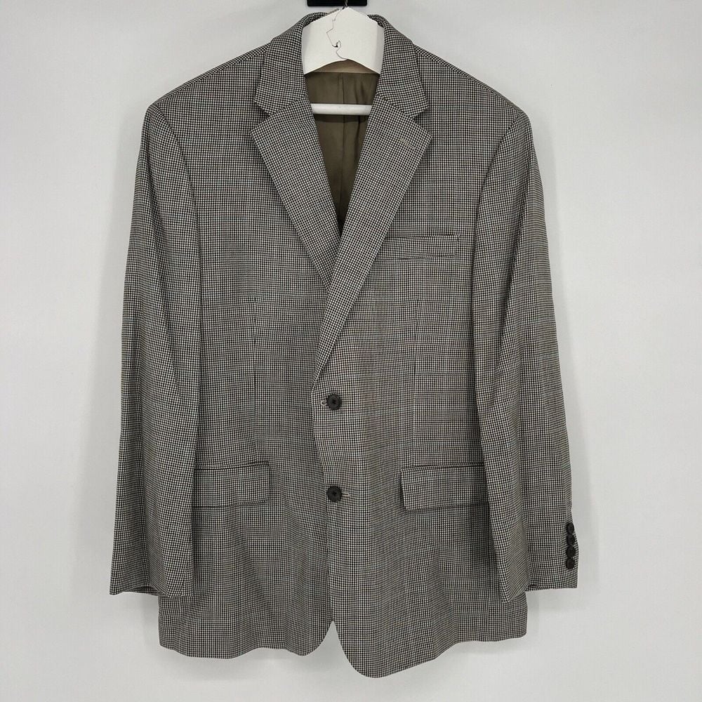 LAUREN RALPH LAUREN Men's Houndstooth Wool Sport Coat Suit Jacket Blazer 42R