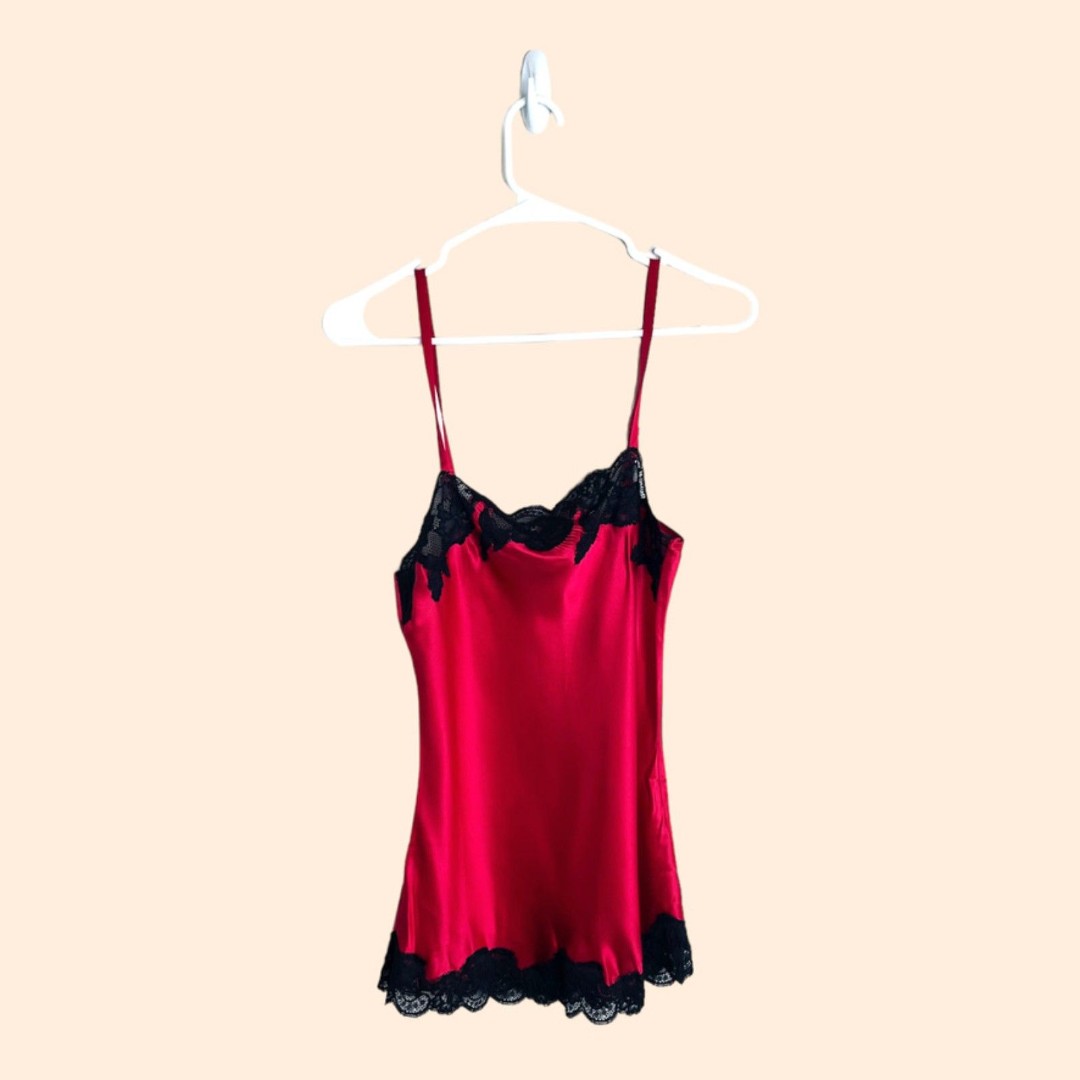 NEW Julianne Rae Red Lace Silk Camisole