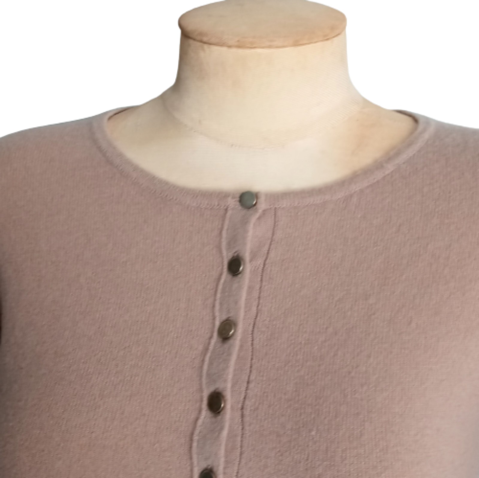 Les Ateliers de la Maille Cashmere Sweater Sz 1 Beige Long Sleeve Henley jfIc1dy2Q