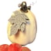 Hobby Lobby 2020 Set Of 3 Ceramic Pumpkin Gourds w/Metal Leaves Thanksgiving