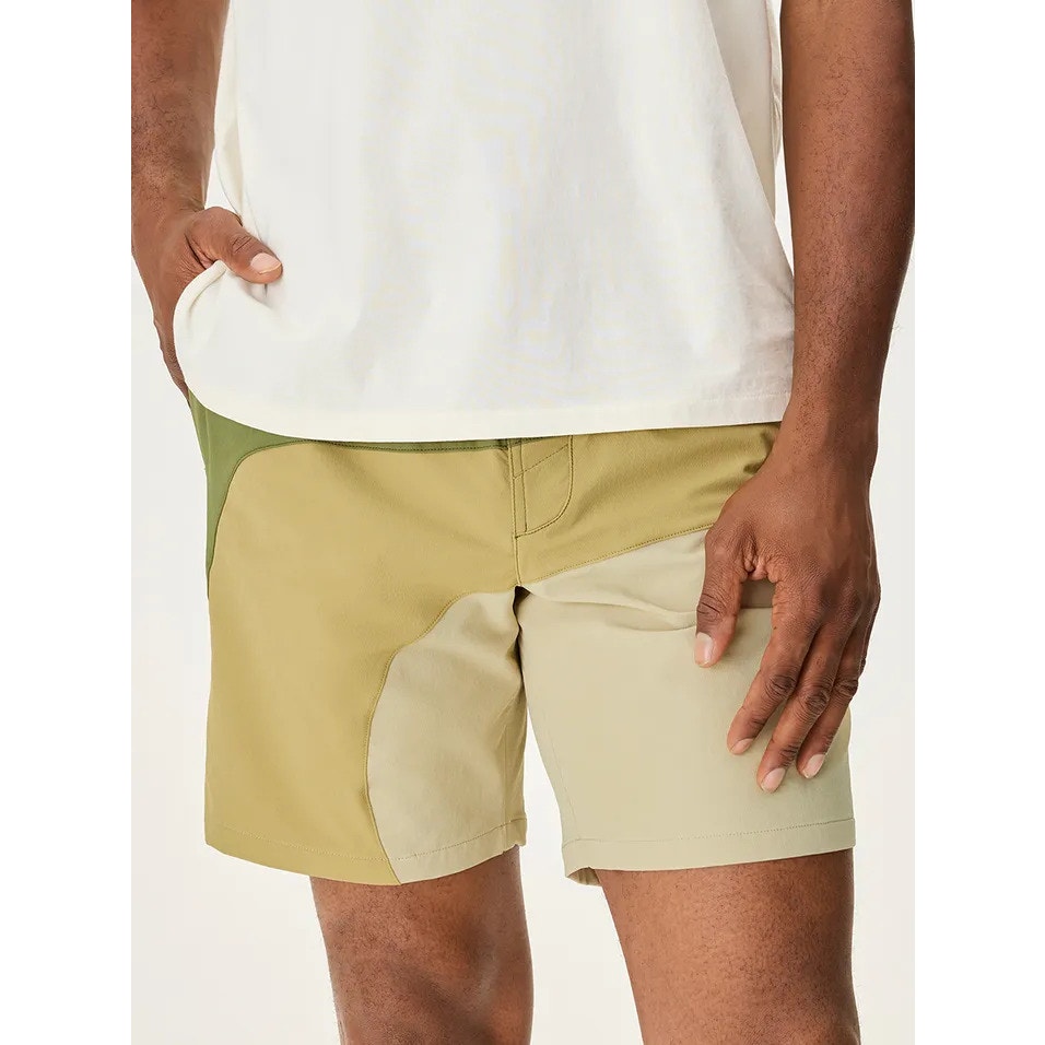 NWT Outdoor Voices Olive Khaki Enoki Ractrek Color-block 7 Shorts Men's M