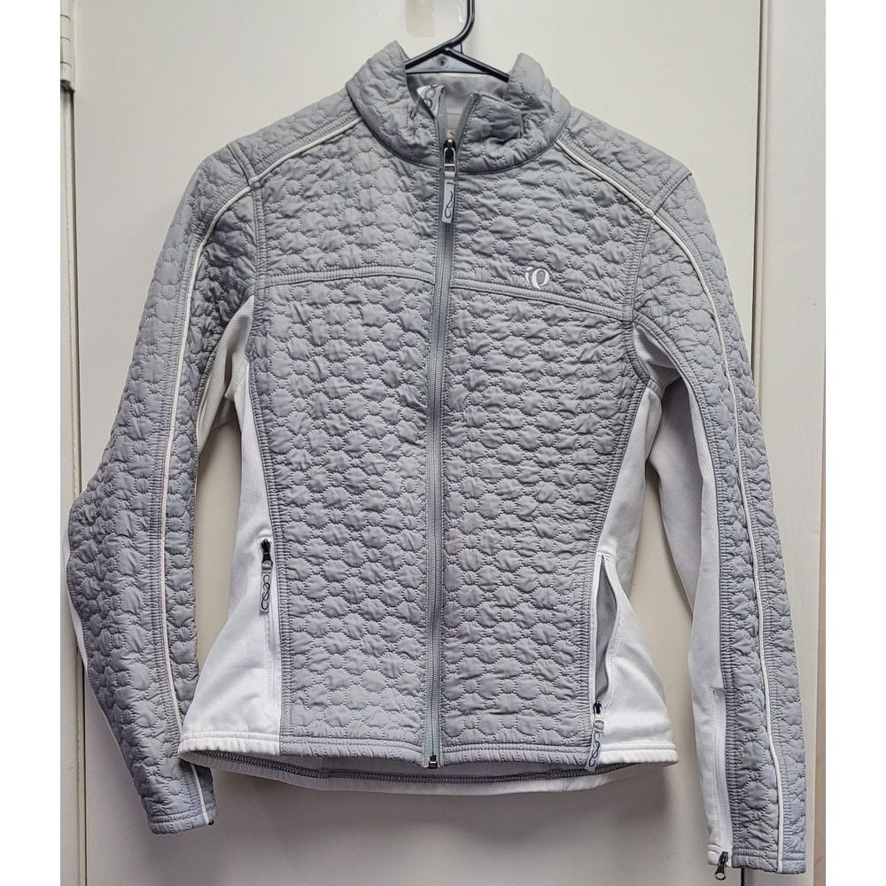 IQ pearl Izumi gray quilted women's cycling jacket Size M