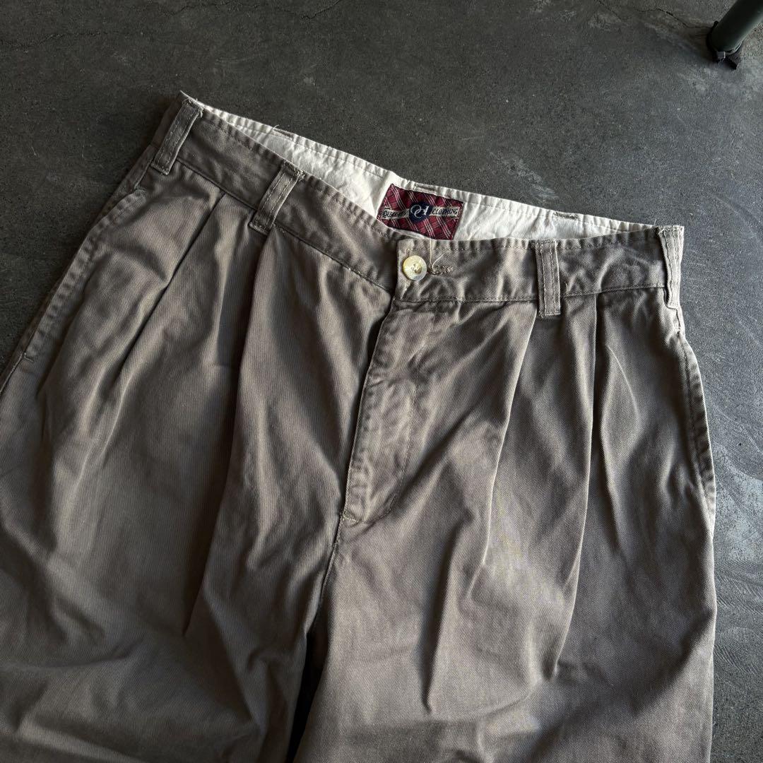OCI wide chino pants in faded mocha.