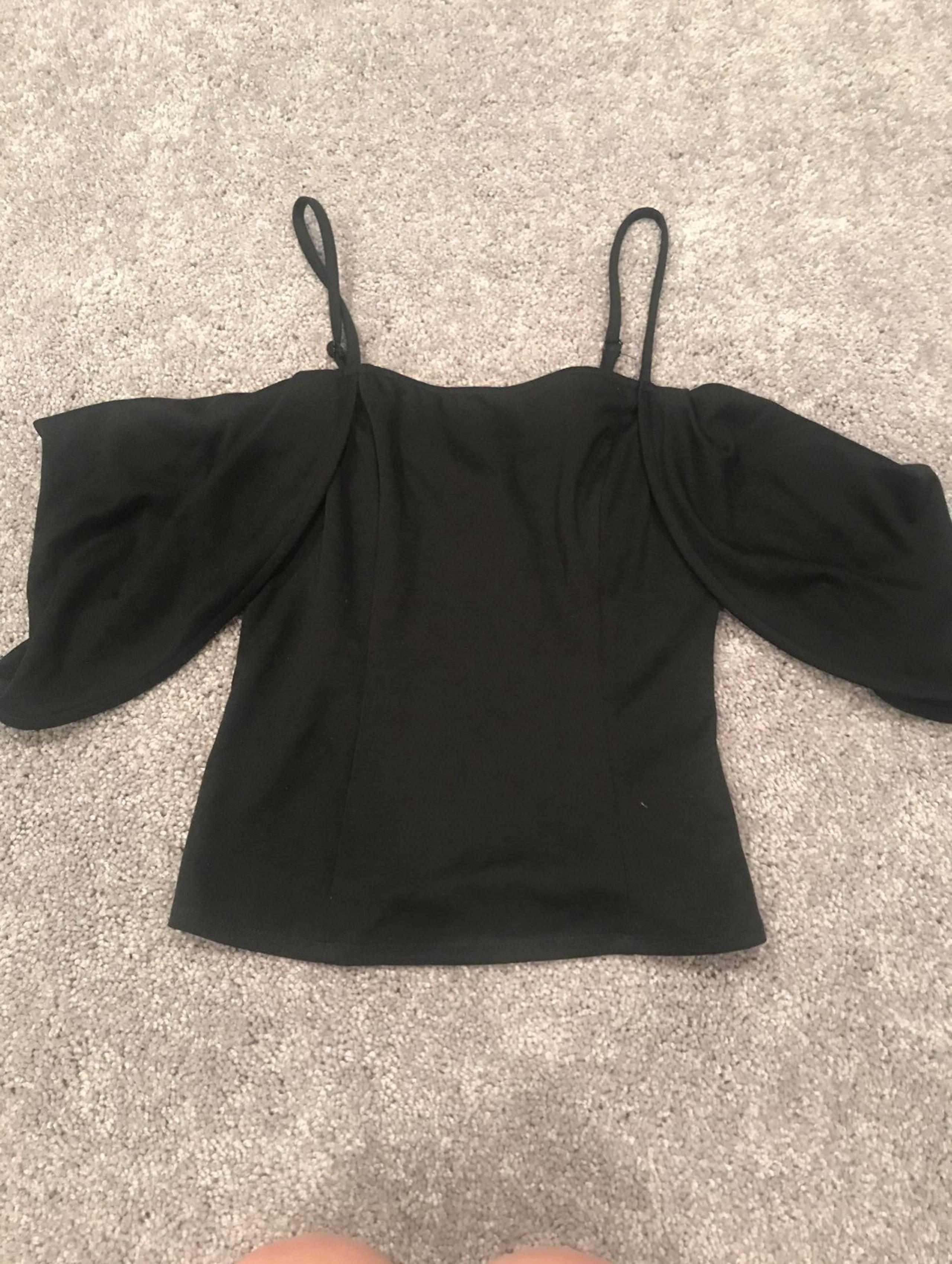Anthropologie Black Off-shoulder Draped