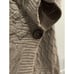 Autumn Cashmere Turtleneck Fringed Cowl Multi Stitch Poncho Taupe - O/S
