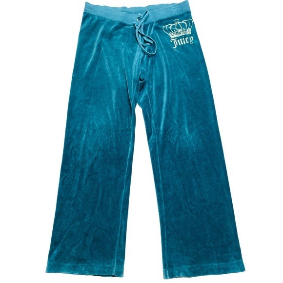 Juicy Couture Teal Velour Sweatpants
