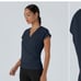 Halara Lot of 3 V Neck Cap Sleeve Crossover Ruched Solid Work Blouses
