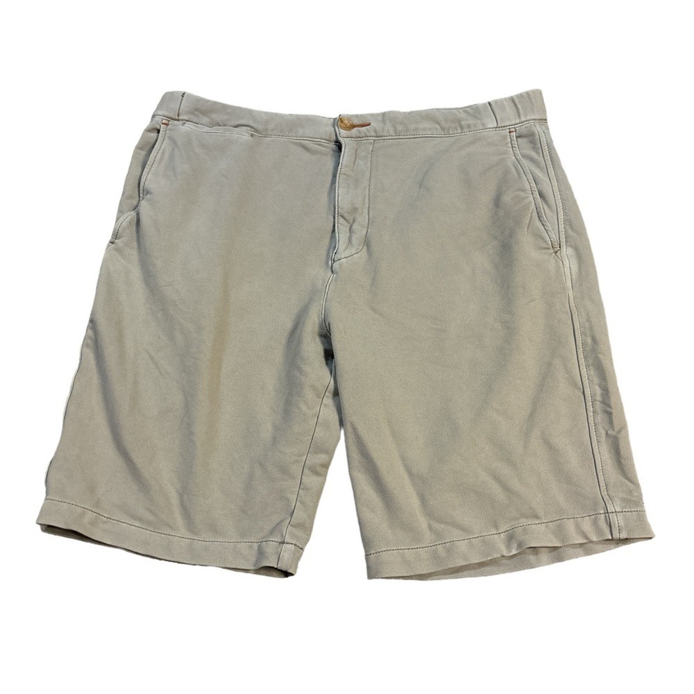 Halsey 44 Flat Front Slub Shorts Tan Size 36