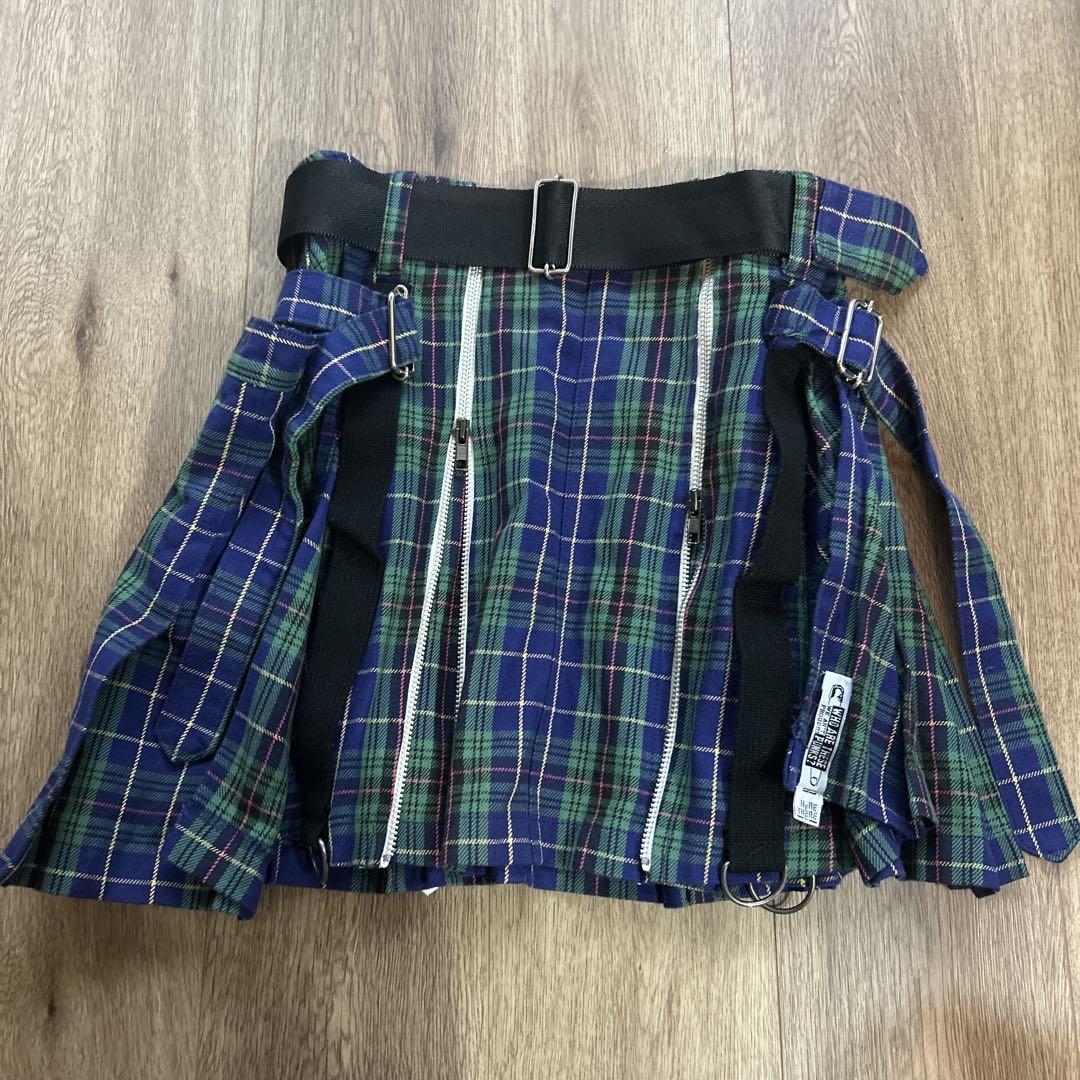 HERE THERE Hi-There y2k Checkered Skirt