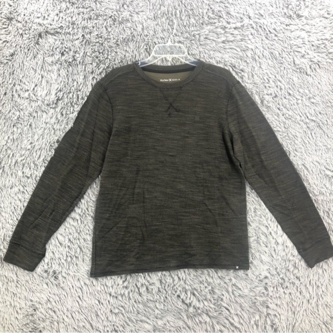 Hurley Mens Medium Heathered Green Long Sleeve Shirt
