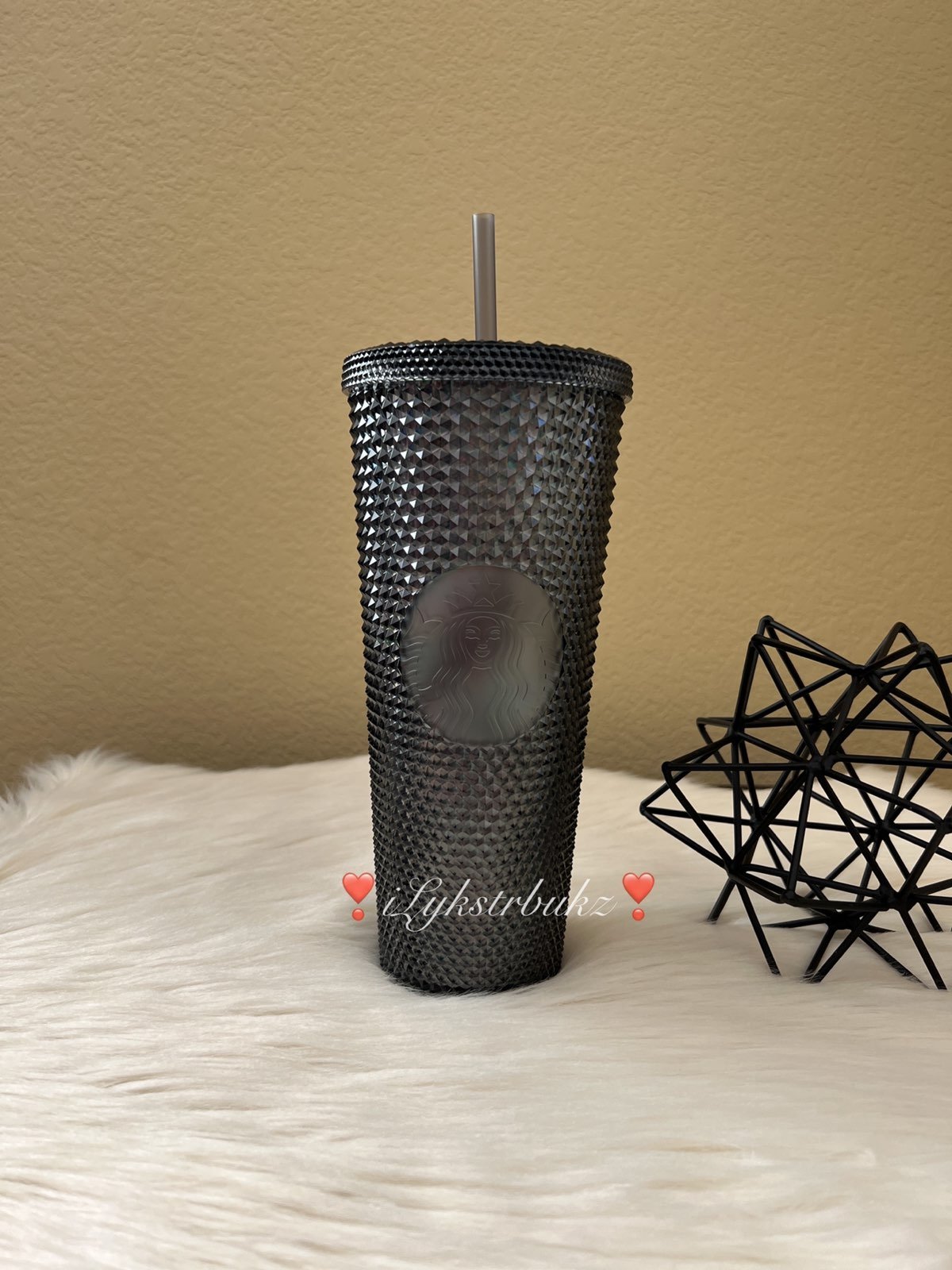 Starbucks China Halloween Black Oil Slick Studded Tumbler