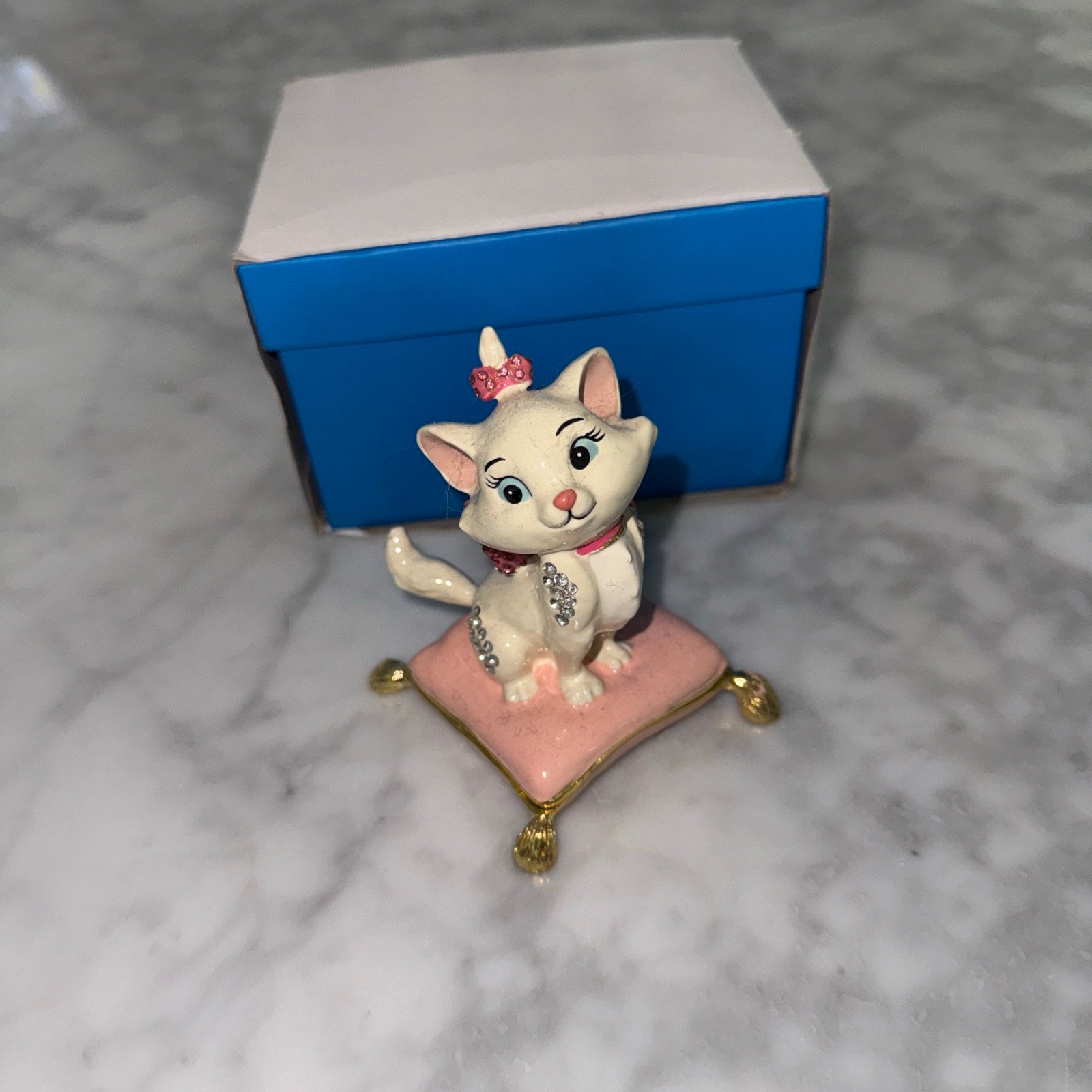 Disney Parks Arribas Marie Jeweled Trinket Box Aristocats With Box