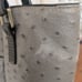 Dooney & Bourke Ostrich Collection Charleston Tote Gray Black Leather Zip Top