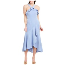 Keepsake Illusion Midi Dress Cornflower Blue NWT Women Dress Size M