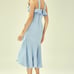 Keepsake Illusion Midi Dress Cornflower Blue NWT Women Dress Size M