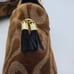 Aldo NWOT Boomer Men's Slip-On Textured Shoes Tassels Almond Toe Brown Size 8