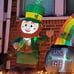4 Feet Inflatable St Patrick's Day Decoration, Blow Up Leprechaun with Green Hat