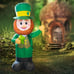 4 Feet Inflatable St Patrick's Day Decoration, Blow Up Leprechaun with Green Hat