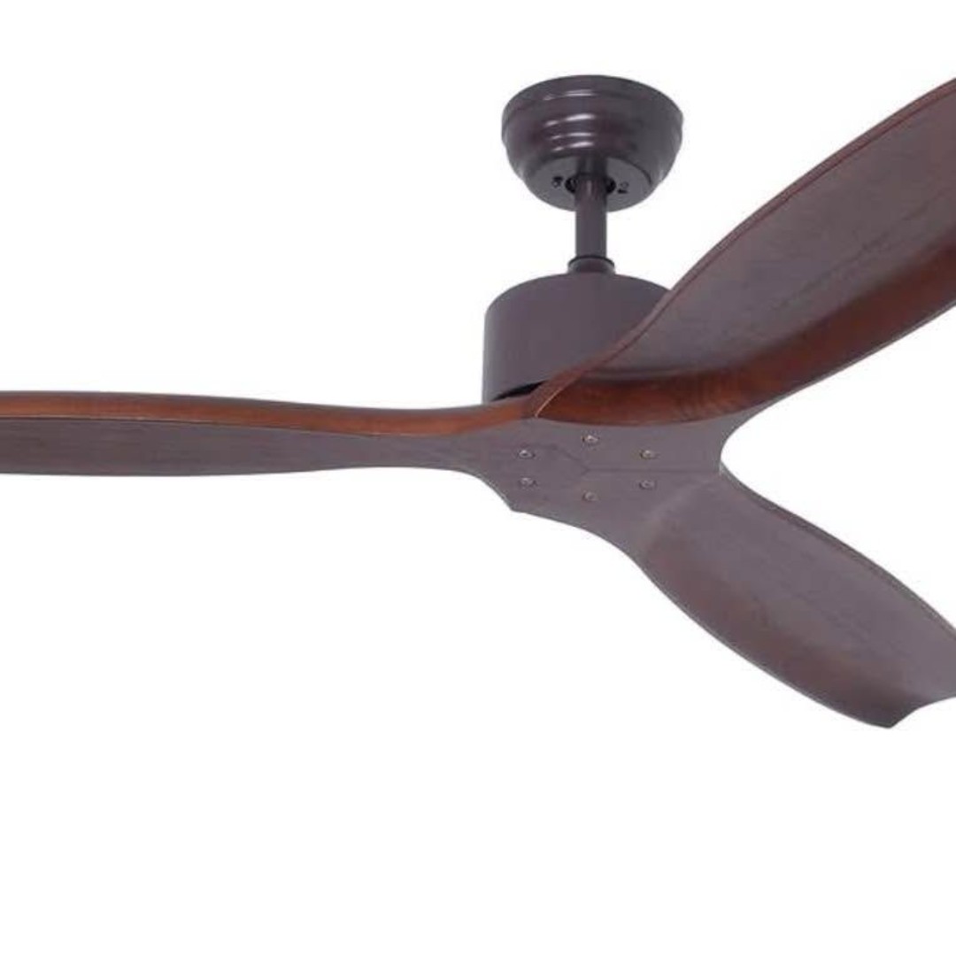52'' Ceiling Fan Brown w Remote Control Wood Ceiling Fan w 3 Wooden Blades