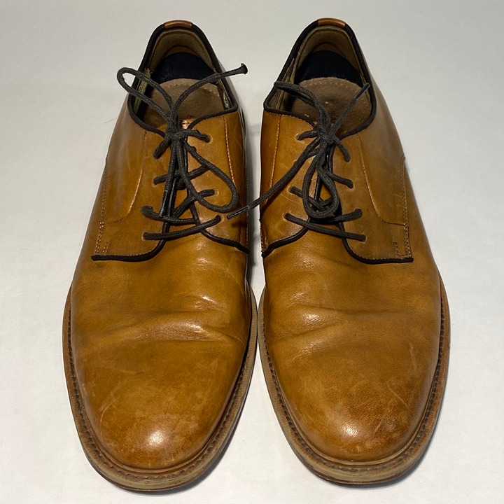 Banana Republic Italian Leather Brown Derby Lace Up Dress Shoes