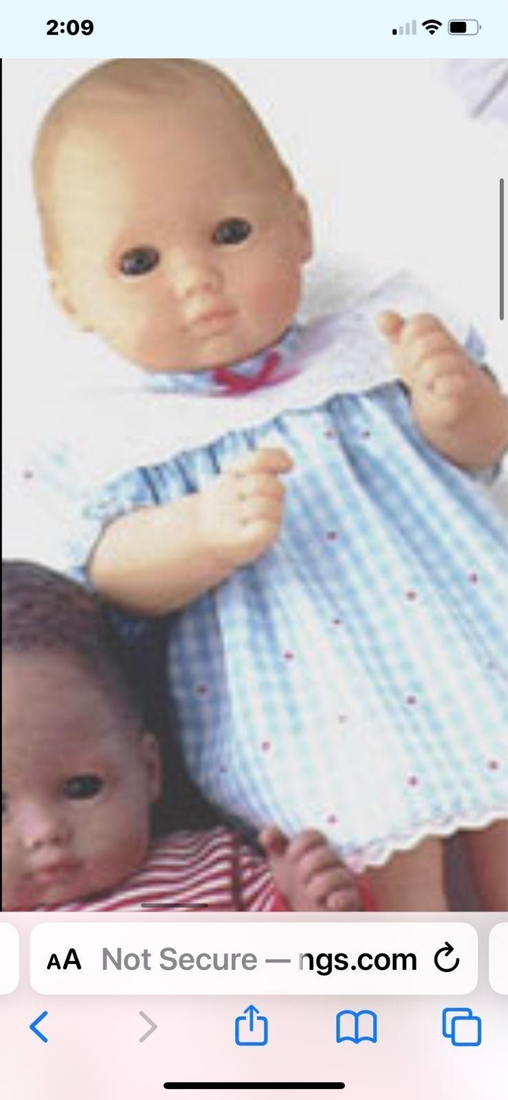 Pleasant Company rare 1990's Blue White party dress our New baby
