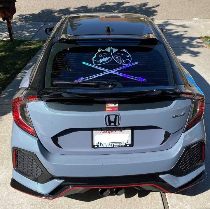 Holographic Demon Slayer Rear Window Decal Weatherproof/Waterproof Sticker