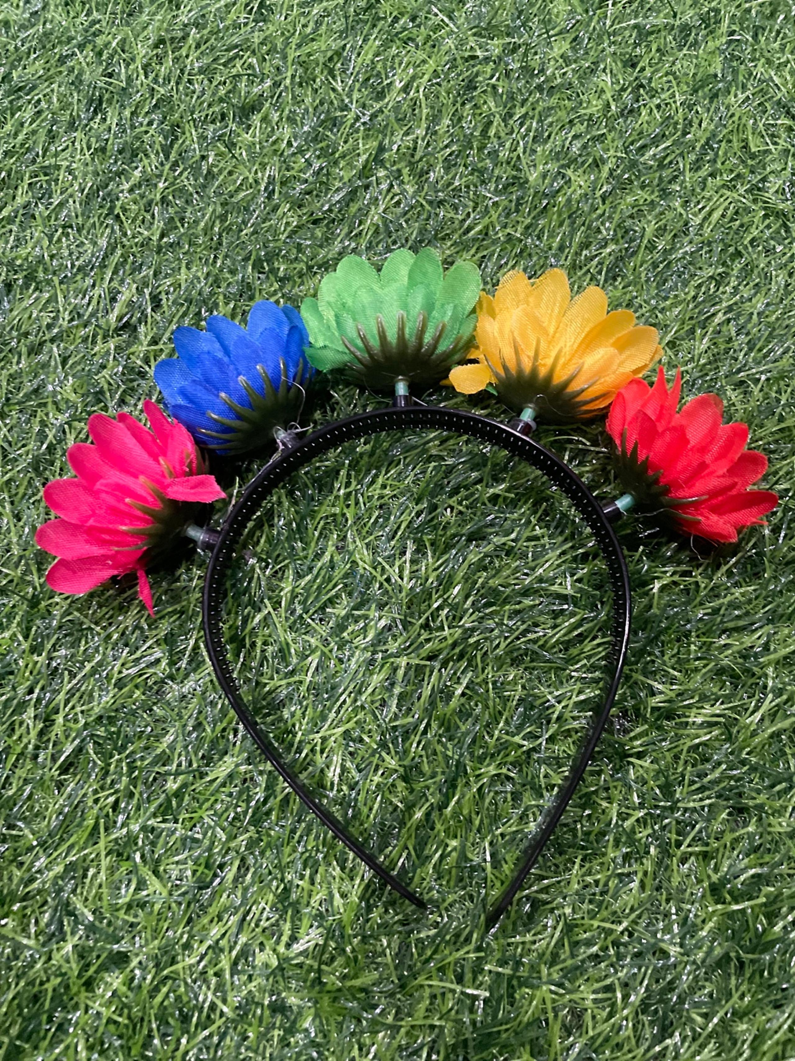 Multicolor flower headband