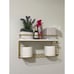 2+1 Tier Wall Mounted Floating Shelves with Metal Frame, Wood Bathroom Shelves