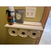 2+1 Tier Wall Mounted Floating Shelves with Metal Frame, Wood Bathroom Shelves