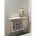 2+1 Tier Wall Mounted Floating Shelves with Metal Frame, Wood Bathroom Shelves