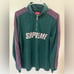 SUPREME TRACK HALF ZIP PULLOVER GREEN STARS PRINT MEN’s M