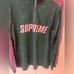 SUPREME TRACK HALF ZIP PULLOVER GREEN STARS PRINT MEN’s M