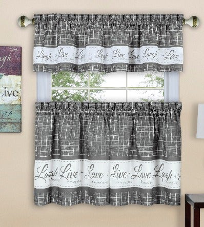 Window Kitchen Curtain Pair Valance Set