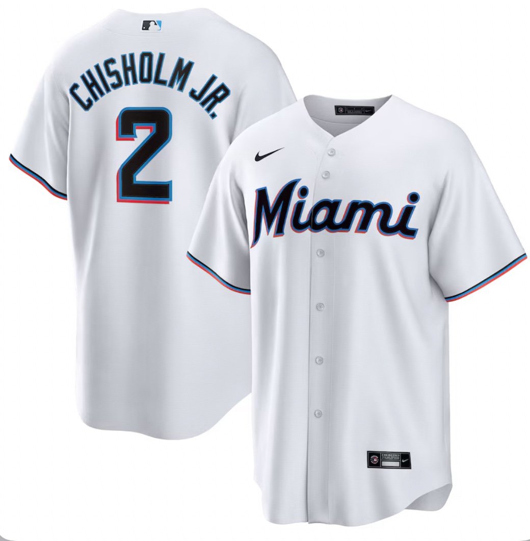 Nike Authentic Miami Marlins Jazz Chisholm JR MLB Baseball Jersey Men’s Sz: XL