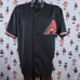 Vintage Y2K Arizona Diamondbacks black & red patched logo XL baseball jersey