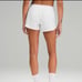 Lululemon Hotty Hots LR Short 4” Lined, White, Size 14
