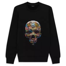 Paul Smith Ps Men's Sticker Skull Sweatshirt Black
