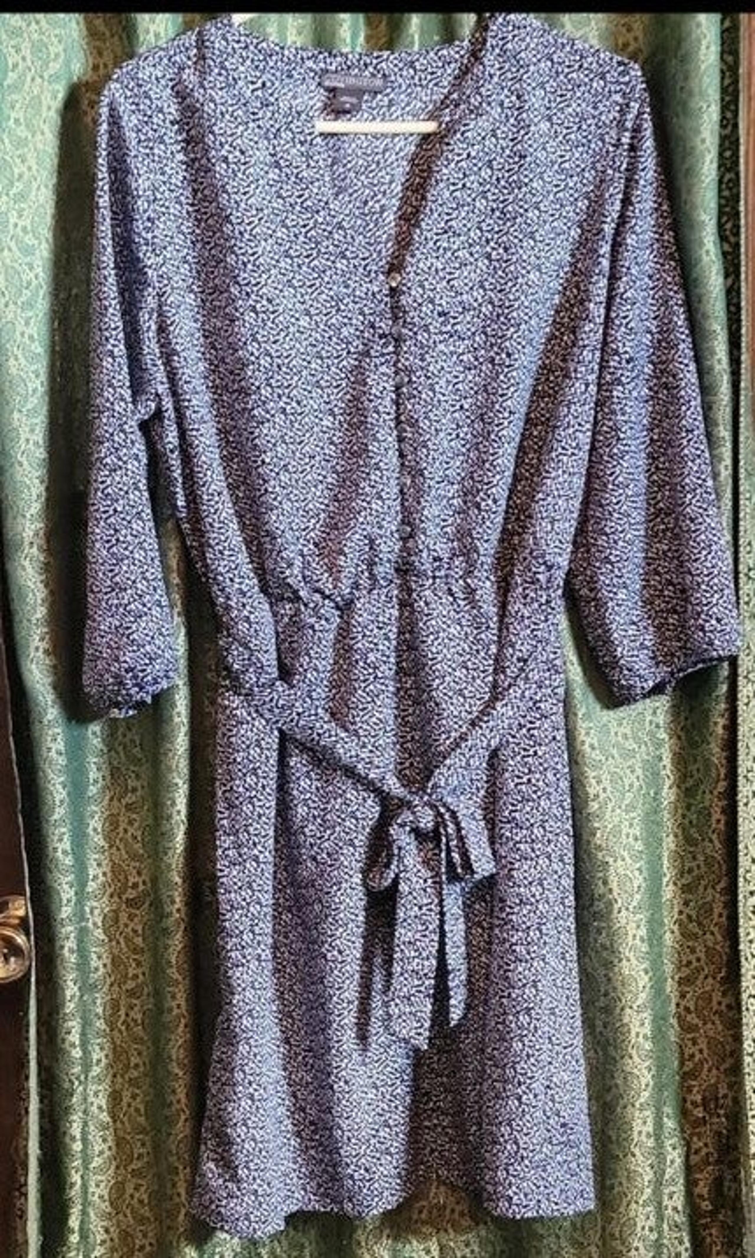 Women's casual dress, blue and white, sz 1x