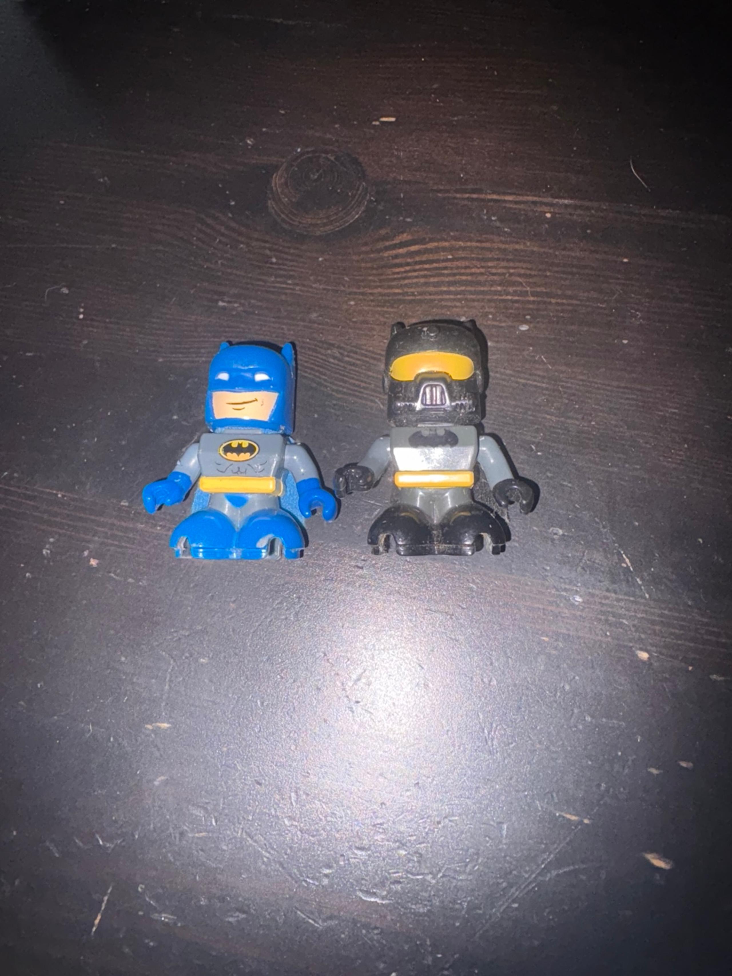 2009 DC Comics Lot of 2 Rare 2” Mini Figure Mattel Fisher Price Trio Block lot