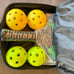 BISONCAN Pickleball Paddles - Pickleball Balls Set with 2 Fiberglass Paddles