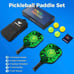 BISONCAN Pickleball Paddles - Pickleball Balls Set with 2 Fiberglass Paddles