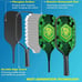 BISONCAN Pickleball Paddles - Pickleball Balls Set with 2 Fiberglass Paddles